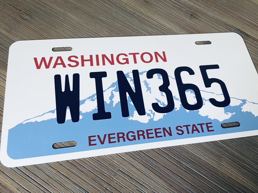 New license plate. Driving around the Redmond area be like…