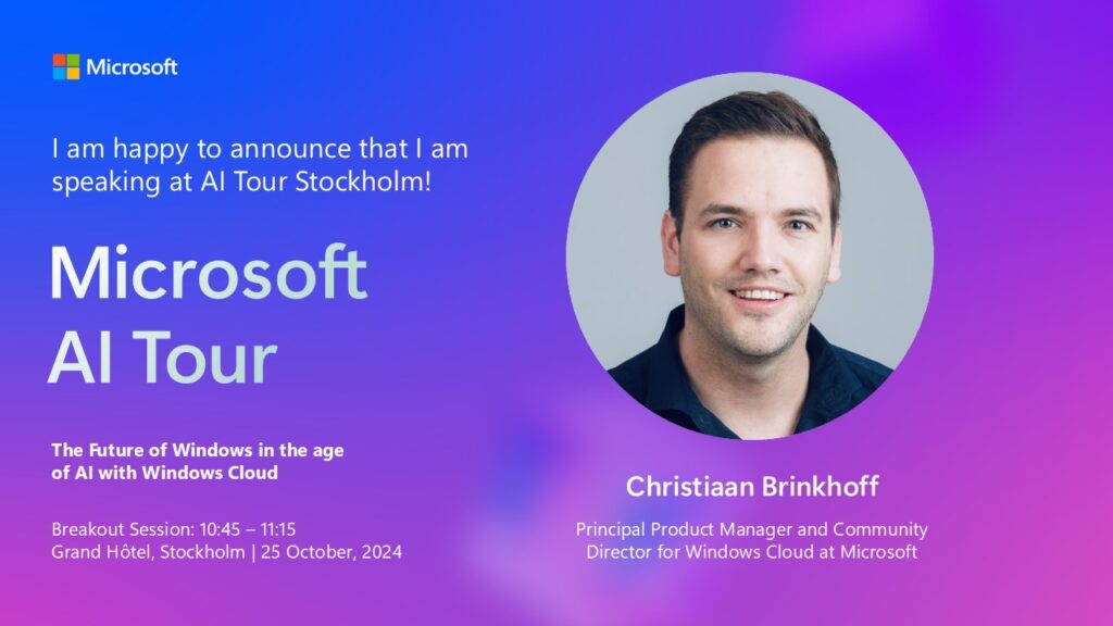 Presenter | Microsoft AI Tour Stockholm